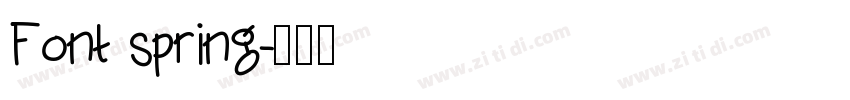 Font spring字体转换